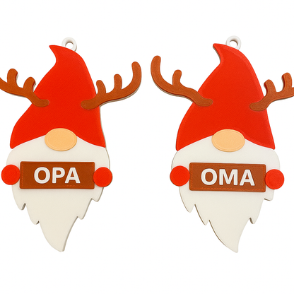 Personalized gnome ornament with custom name Christmas decoration