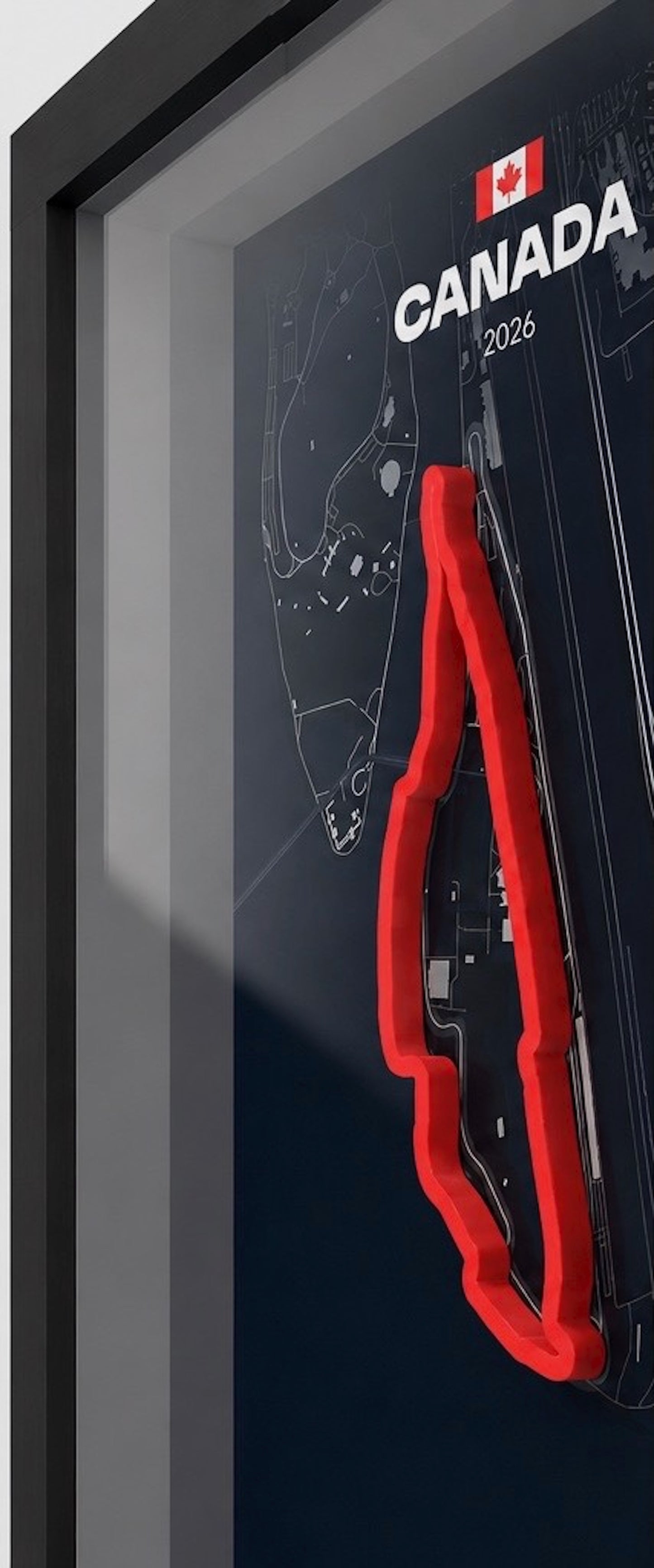 Detailed Montreal F1 track 3D printed layered circuit design - 2026 winner