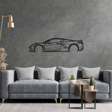 Corvette C8 Detailed Silhouette Wall Art