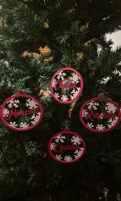 Custom Name Snowflake Decoration