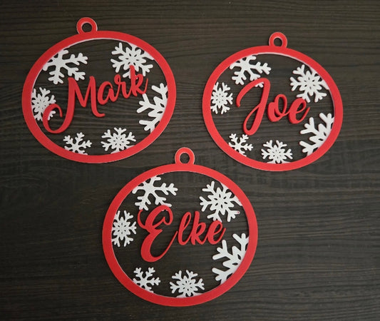 Custom Name Snowflake Decoration