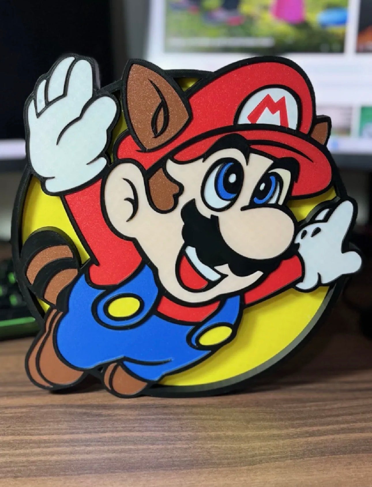 Mario 3D print wall decoration handmade with PLA filament