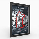 Side angle Las Vegas track artwork showing long straight layout
