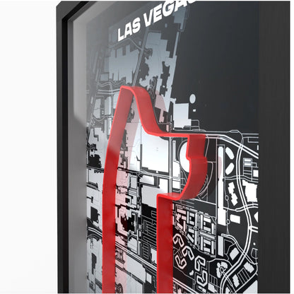 Close-up Las Vegas street circuit 3D printed layered track