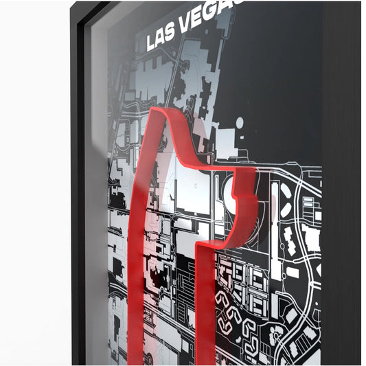 Close-up Las Vegas street circuit 3D printed layered track