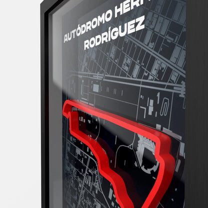 Close-up Mexico City circuit 3D printed track detail