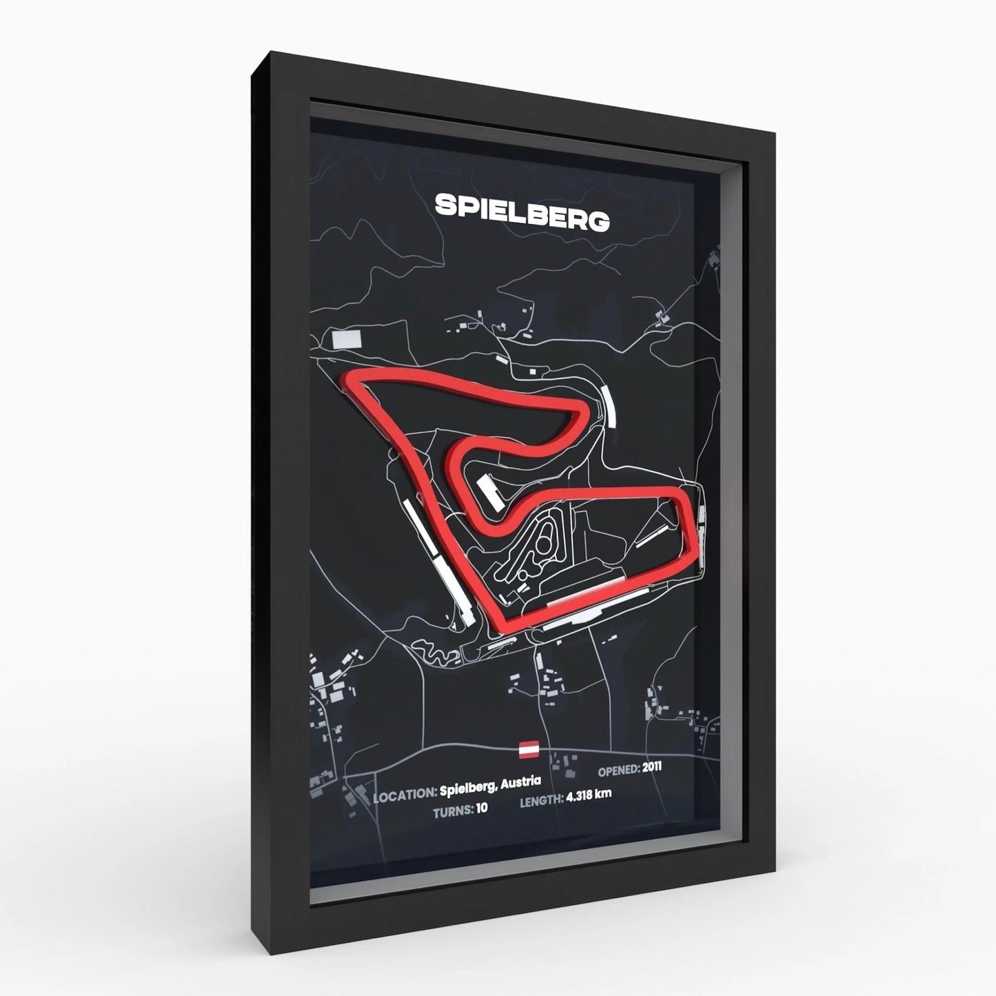 Side profile Red Bull Ring track artwork showing elevation layers