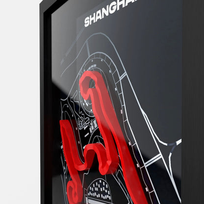 3D printed Shanghai circuit track detail with sharp layered edges