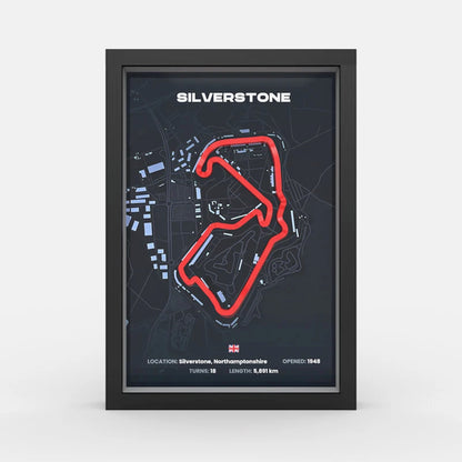 Silverstone Formula 1 track framed wall art front display