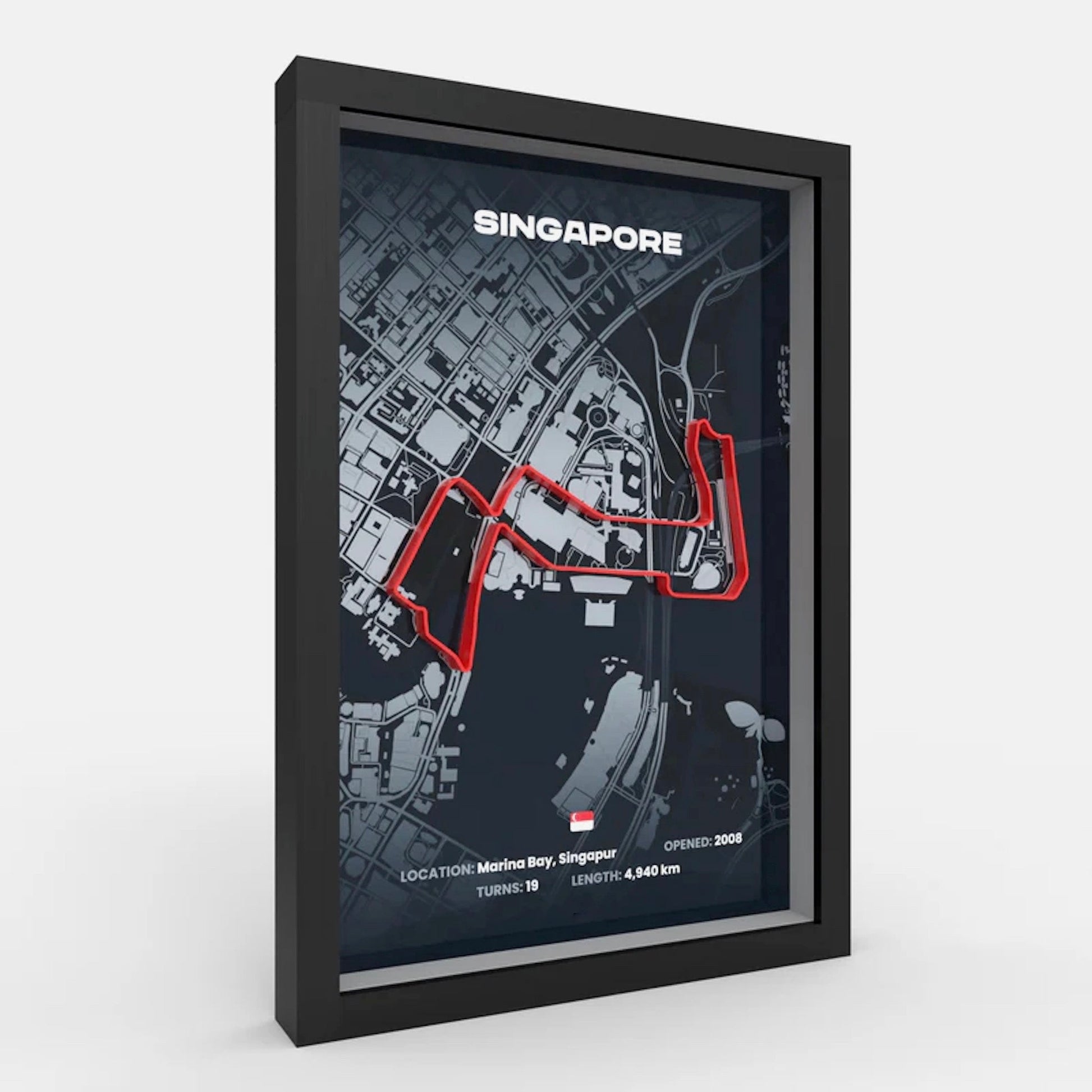 Side angle Singapore track artwork showing compact layered depth