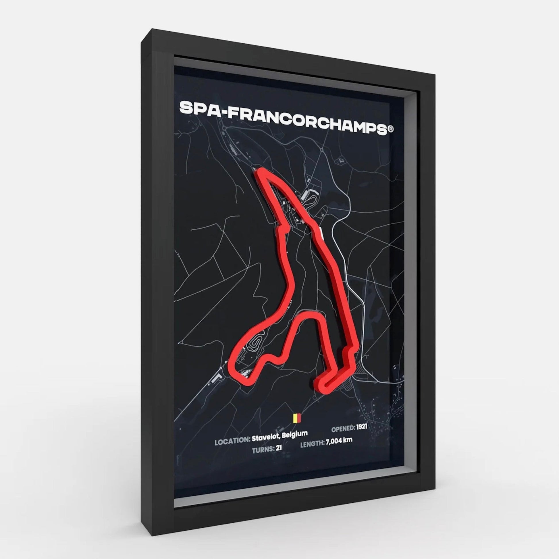 Side angle Spa track artwork showing elevation and layering
