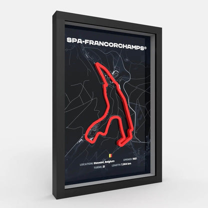 Side angle Spa track artwork showing elevation and layering
