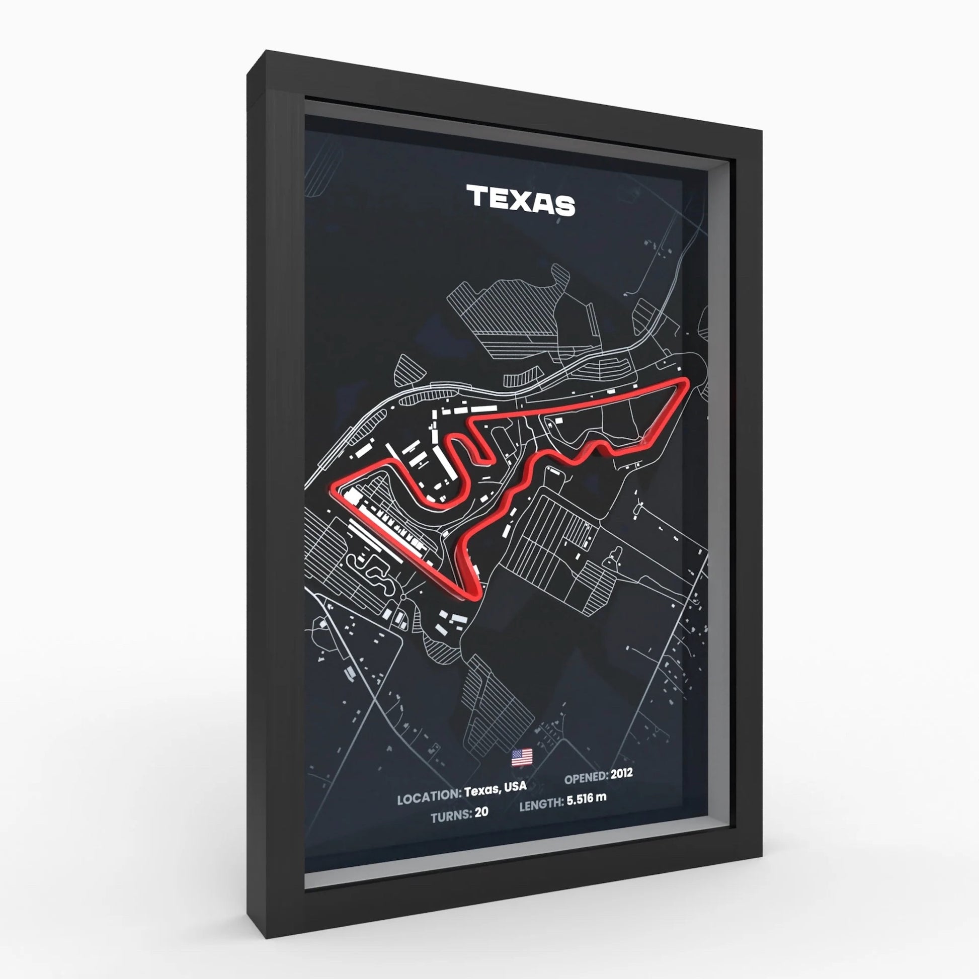 Side profile COTA track artwork showing elevation changes