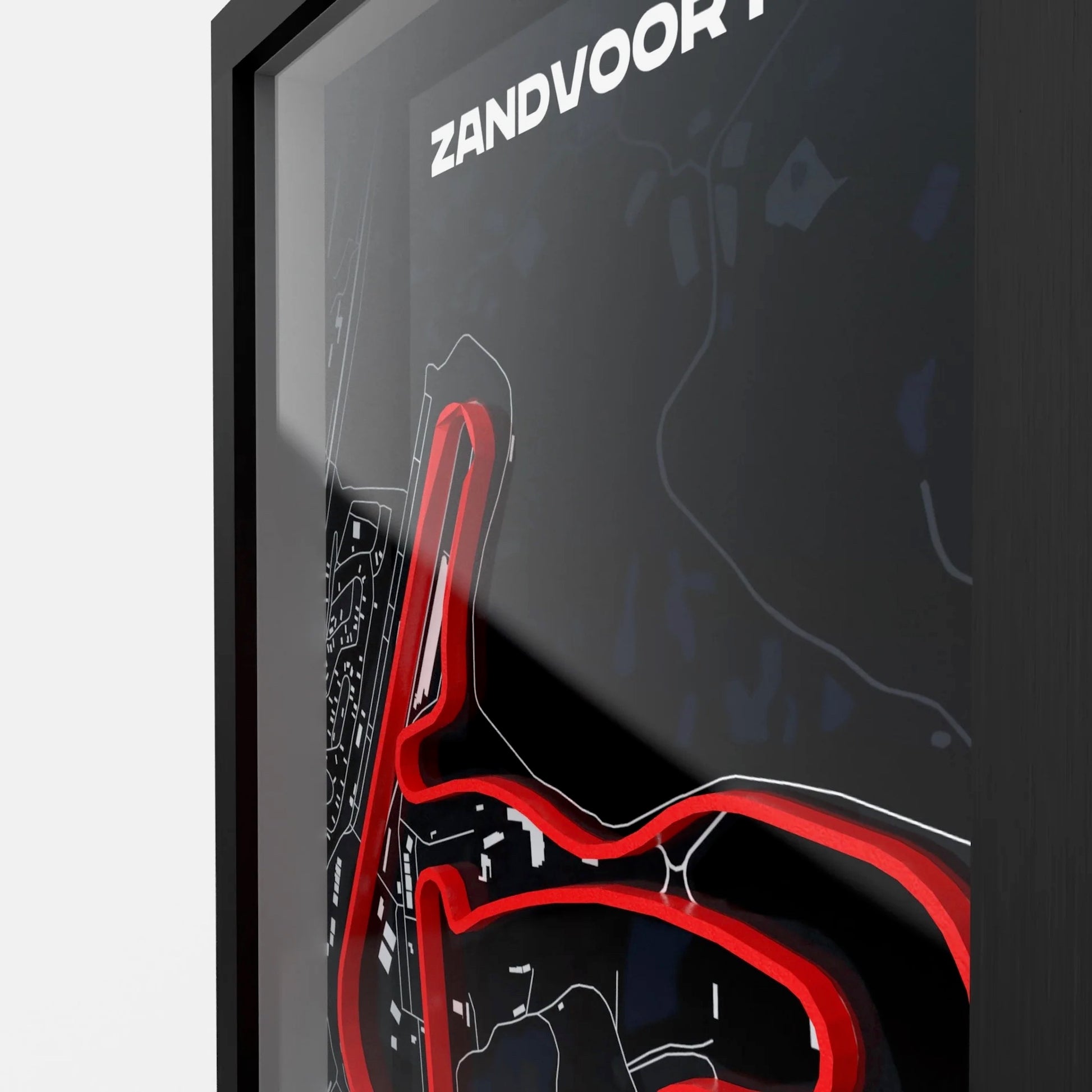 Detailed Zandvoort circuit 3D printed track with layered curves