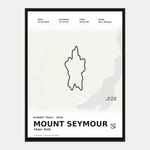 Mono Map custom route poster with geographic basemap, personalized details and black Nova logo. Illustrative synthetic route.